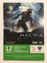 XBOX Live Gold Membership 360 Halo 4 Edition 12 Months RARE