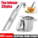 Stainless Steel Mesh Tea Infuser Metal Cup Strainer Loose Leaf Filter With Lid  