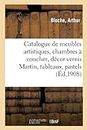 Catalogue de meubles artistiques, chambres à coucher, décor vernis Martin, tableaux: Pastels, Dessins