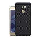 HELLO ZONE Exclusive Dotted Matte Finish Soft Rubberised Back Case Cover for 10.or E - Black