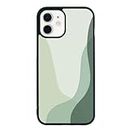 Onemiliayears Sage Green iPhone 11 Case, Cute Aesthetic Phone Case, Protective Phone Case Compatible with iPhone 11 Design Green Line for Teen Girls, Boys, Sisters and Wife