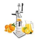 Kalsi Aluminium Eco Hand Press Juicer Chrome | Hand Press Citrus Fruit Juicer Machine | Manual fruit and vegetable Squeezer for Fruits & Vegetables | Hand Press Technology | Made in India