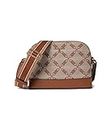 Michael Kors Jet Set Charm Large Dome Crossbody with Web Strap Natural/Luggage One Size