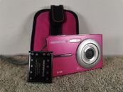 Fotocamera digitale Olympus X-15 8,0 megapixel rosa testata con batteria e custodia 