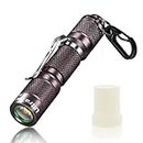 UltraTac K1 LED AAA Flashlight with Push Button, 180lm Mini Keychain Flashlights for EDC, Camping, Hiking, Outdoor and Emergency Lighting (Brownish Gray)