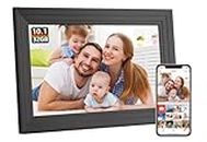 KEDEEK Digital Photo Frame WiFi 32GB 10.1 inch HD Touch Screen, Smart Cloud Digital Picture Frame, Electronic Photo Frame Support Automatic Rotation, Upload Photo and Video via Frameo APP