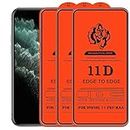 Shreeji 11D Tempered Glass Screen Protector Compatible for IPhone 11 Pro Max with Full Screen Coverage (edge to edge) and Easy Installation kit