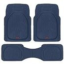 Motor Trend 923-CB Cobalt Blue FlexTough Contour Liners-Deep Dish Heavy Duty Rubber Floor Mats for Car SUV Truck & Van-All Weather Protection Trim to Fit Most Vehicles