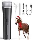 oneisall Horse Clippers,Low Noise Horse Trimmer Shaver Kit for Matted Long Hair,2 Speed Cordless Grooming Clippers for Horse