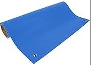 Sky-ESD Safe (Anti Static) Table Mat Pvc 2 Layer Blue Thickness 2mm Size (L 2 ft x W 1.5 ft) With On 4 Corner Button + Wrist Band + Grounding Cord All Set [ Pack 1]