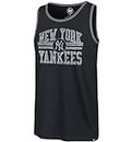 47 Brand Men's Winger Franklin Tank Top - MLB Muscle T-Shirt, New York Yankees, Blue, Medium