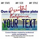 California License Plate Lake Tahoe custom personalized YOUR TEXT Car Bike Tag