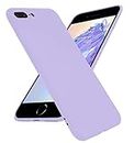 LOXXO® iPhone 7 Plus Cover, Liquid Silicone Gel Rubber Shockproof Candy Phone Cases for iPhone 7 Plus (Lavender Candy)