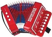 Woodstock Kid's Accordion (7") with 10 Keys/Buttons, Gifts for Kids, Childrens Beginners Musical Instruments Boys and Girls Ages 3+ Educational Fun Music Toys WCKA