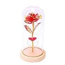 saraguato roja Rosas Artificial LED Flore con lámpara decoración Familiar Navidad San Valentín Regalo Boda decoración roja Un Regalo para Ella 1pc. Size:21 * 9 * 11cm