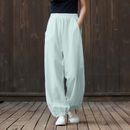 Women's Clothing Zen Tea Clothes Retro Improved  Trousers Ladies  Lantern Pants