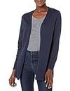Amazon Essentials Women's Lightweight Open-Front Cardigan Sweater (Available in Plus Size), Navy, Large