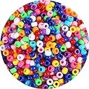 1000+ pcs Pony Beads, Multi-Colored Bracelet Beads for Hair Braids, Crafts, Plastic Beads (Medium Pack, Classic)…