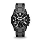 Fossil Grant Chronograph Analog Black Dial Men's Watch - FS4832