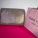Kate Spade Tablets & Accessories | Kate Spade Tinsel Rose Gold Glitter Laptop Tablet Sleeve Case Pink Gift Bag Set | Color: Gold/Pink | Size: Os