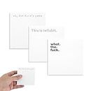 3 Sets Small Funny Sticky Notes,What The Fuck Sticky Notes Novelty Note Rude Posted Memo Pads Funny Notepad Office Supplies Desk Accessories for Friends Gift Co-Workers Boss(150 Sheets)