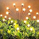 JASIFS Plastic Solar Powered Fireflies With 8 Led Waterproof Starburst Swaying Garden Lights Suitable For Home & Office Outdoor Balcony And Pathways Décor (Yellow, Pack Of 1)