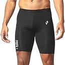 Justwin Compression Men's Skin Tight Shorts for Gym, Running, Cycling, Swimming, Basketball, Cricket, Yoga, Football, Tennis, Badminton & Many More Sports (L)