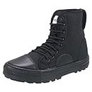 Unistar High Ankle Trekking Ridding Men's Boots | Anti Skid Sole with Mild Waterproof Protection (Black - Size 7)