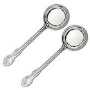 Heart Home Stainless Steel Serving Spoon for Dining Table & Kitchen (Silver), Set of 2