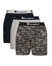 Champion Boxers Mens 3 Pack Cotton Stretch Everyday Comfort Camo Grey & Assorted
