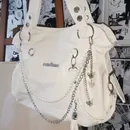 Mbti original y2k Damen handtasche weiß goth Perlenketten Mode Einkaufstasche ästhetische große