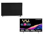 Dorca Dust Care Television Cover for Vu GloLED 50 inch Smart tv 50GloLED-Black