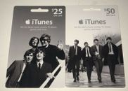 Collectible Used Beatles Itunes $25 and $50 Gift Card Set No Value