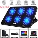 Quiet Laptop Cooler LED Cooling Pad Stand Dual USB Ports For 12-17" Notebook
