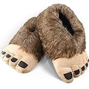 Men's Feet Furry Monster Slippers Halloween Christmas Novelty Funny Warm Shoes Winter Hobbit Fluffy Feet Costume Slippers for Adults