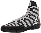 adidas Varner Wrestling Shoe, Black/Grey/Grey, 7