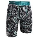 2UNDR Mens Swing Shift 9" Boxer Long Leg Underwear Limited Edition Colors (Zebras, Medium)
