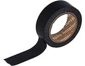 INNSPIRO Ruban masking tape Washi noir 15 mm x 10 m. Série Unies Basic