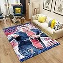 YZGAH Mbappé Printed Carpet Rugs Home Decor Mat Baby Play Crawl Carpets For Livingroom Bedroom Dining Room Kitchen Bathroom Floor Mats H4567 60X90Cm
