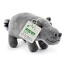 Zappi Co 100% Recycled Plush Hippo Toy (23cm Length) Stuffed Soft Cuddly Eco Friendly animals Collection For New Born Child First kid
