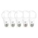LE LED Light Bulbs, 2700K Soft Warm White LED Bulb 60W Equivalent, Non-Dimmable, A19 E26 Standard Medium Base, 10000 Hour Lifetime, UL Listed, 9 Watt, 5 Packs