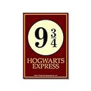 MCSID RAZZ Official Harry Potter Pack of 2 Hogwarts 9 3/4 Rectangular Magnet/Birthday Gift/Return Gift Licensed by Warner Bros,USA