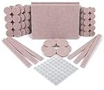 SIMALA Furniture Pads Floor Protectors - 124 Pack Beige Felt Pads For Furniture Feet. 5mm Thick For Increased Durability Are Ideal Floor Protector Pads For Hard Surfaces