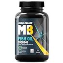MuscleBlaze Omega 3 Fish Oil, 90 Capsules | Trustified Certified for Accuracy & Purity, 1000mg Omega 3 with 180mg EPA & 120mg DHA