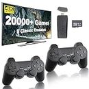 Wireless Retro Game Console, Retro Game Stick with Built-in 9 Emulators, 20,000+ Games, 4k Hdmi Output, and 2.4GHz Wireless Controller, Plug and Retro Play Video Games for Tv (64 G)
