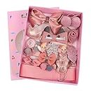 18 Pieces Children Hair Bow Clips Set, Little Girl Kid Hair Pin Hair Accessories for Christmas Birthday Children's Day Gift (Pink)