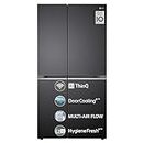LG 655 L Frost Free Inverter Wi-Fi Side-By-Side Refrigerator Appliance (2023 Model, GL-B257EMCX, Matte Black, Door Cooling+ with Hygiene Fresh)