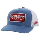 HOOey Verstellbare Snapback Trucker Hat mit Cactus Ropes Logo, Denim/Weiß, 0-8