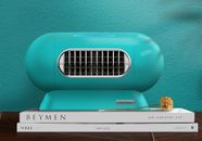 Durham QEGG Heater and Cool Fan Electronic Heater Portable Desk Fan Miami Blue