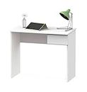 Schreibtisch multimedia PC Tisch weiß mit Schublade für Büro, Büro oder Studium. 90 cm breit x 75 cm hoch x 50 cm tief.